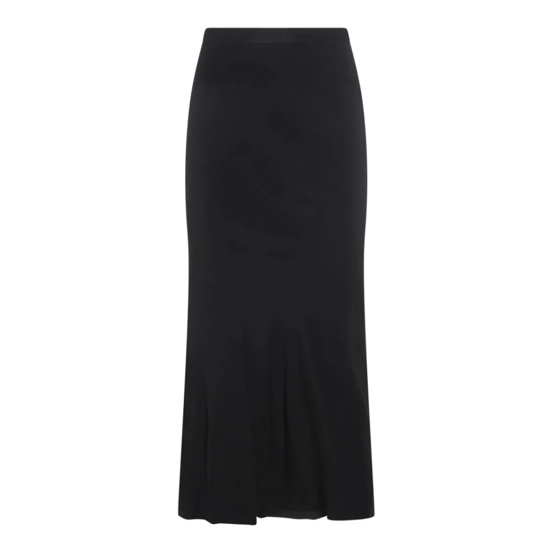 Rick Owens Minirok High-Waisted Black Maxi Skirt Black