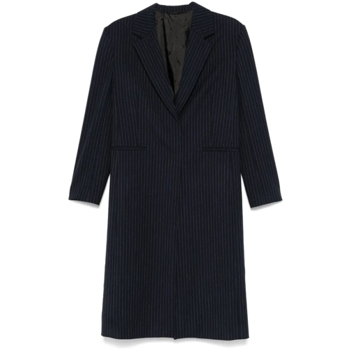 Calvin Klein Overgangsjassen Midnight Blue/White Tailored Logo Coat Blue