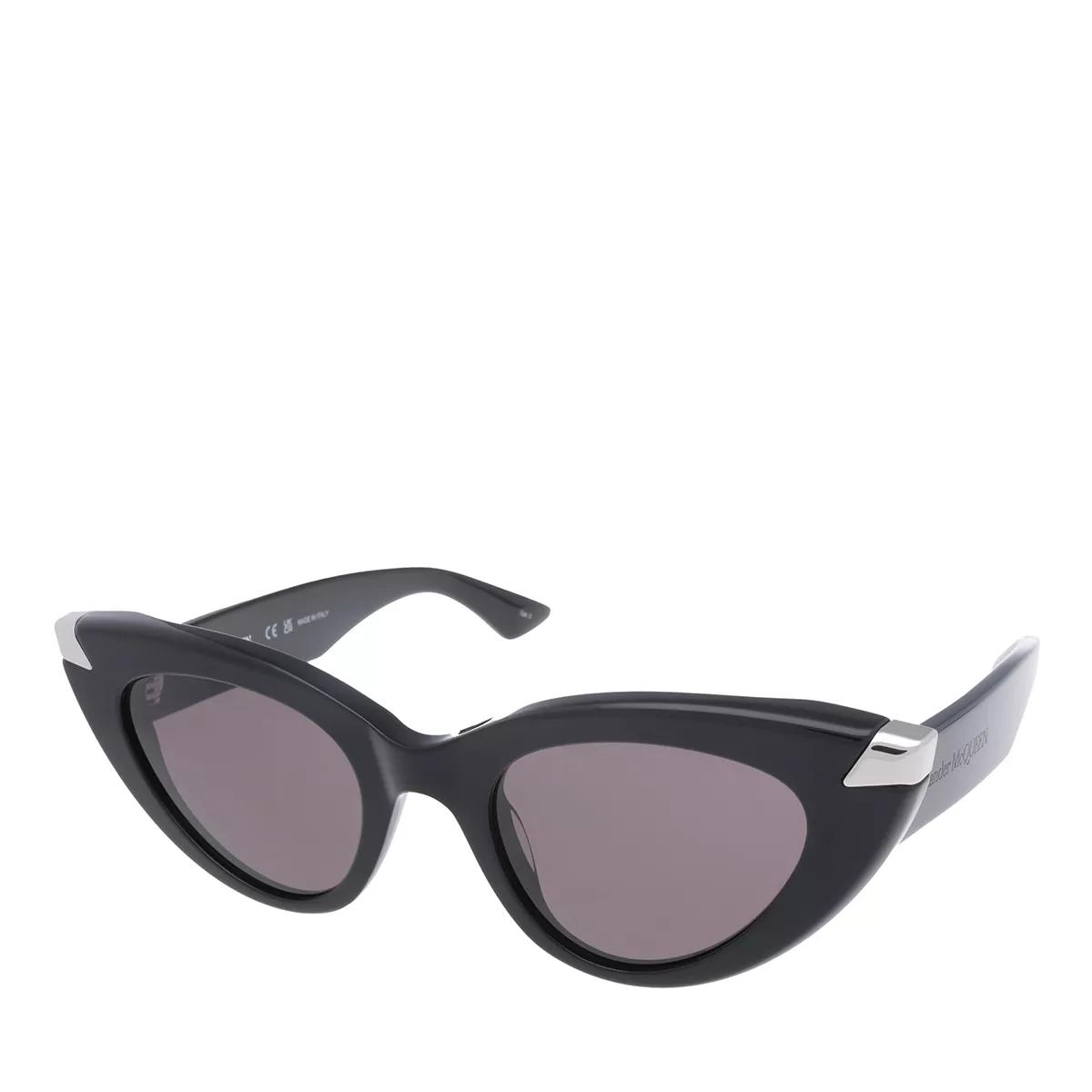 Alexander McQueen AM0442S-001 Black-Black-Grey | Sunglasses