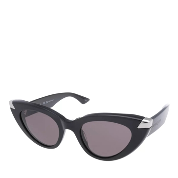 Alexander McQueen AM0442S-001 Black-Black-Grey | Sunglasses