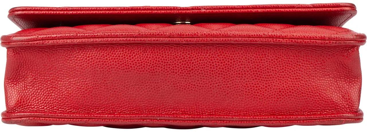 Thumbnail - Chanel Crossbody Bags - Chanel Quilted Caviar Leather Wallet On Chain Cros - Gr. unisize - in Rot - für Damen
