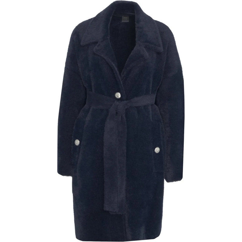 Pinko Veste de transition Coat with waist-belt blau
