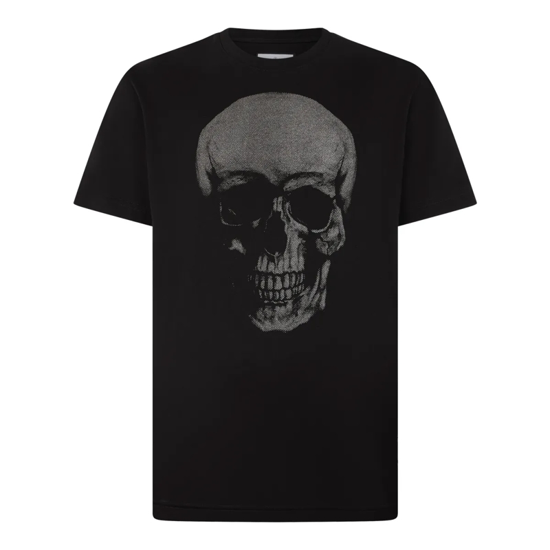 Philipp Plein T-Shirt Round Neck T-Shirt Glitter Skull schwarz
