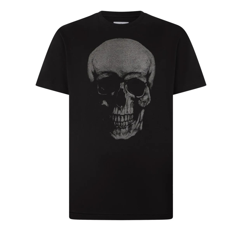 Philipp Plein T-Shirt Round Neck T-Shirt Glitter Skull schwarz