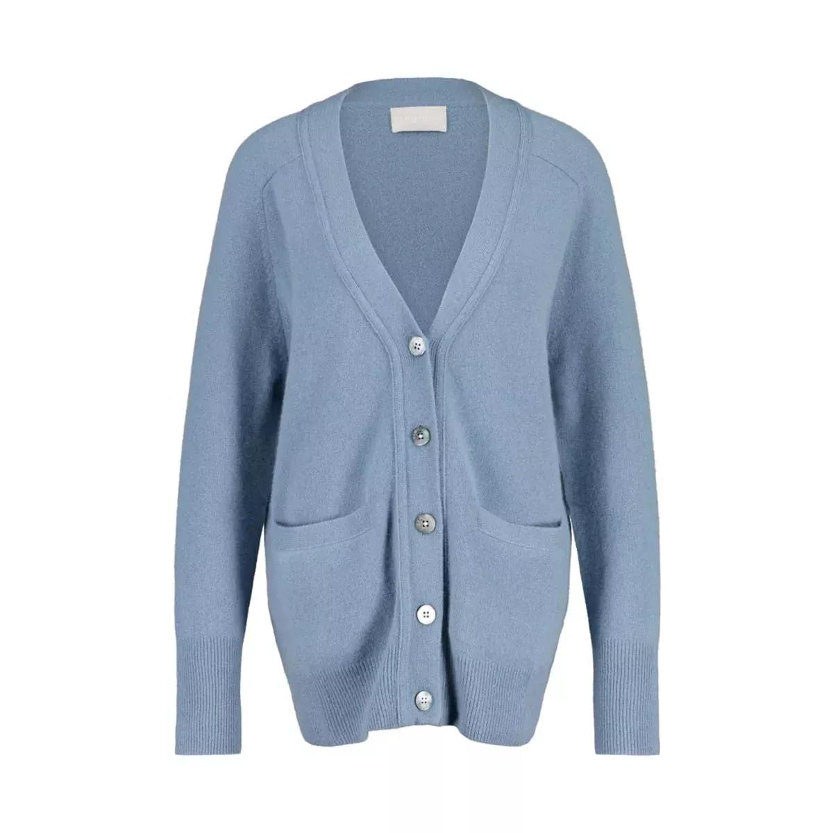 Thumbnail - Hemisphere - Weite Strickjacke aus Kaschmir 47701900558682 - Größe L - dark blue