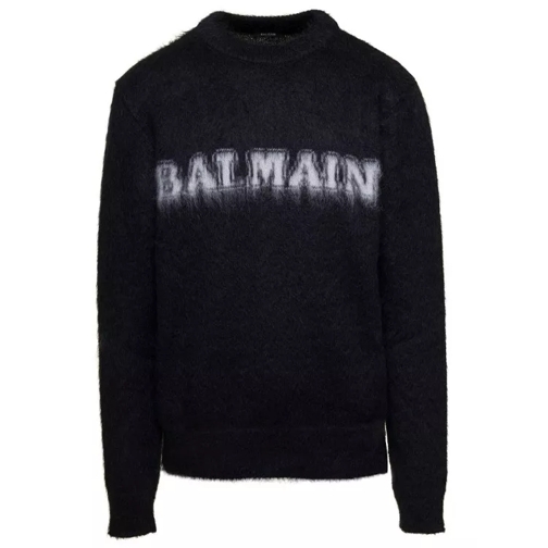 Balmain Retro  Brushed Mohair Sweater Black 