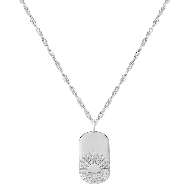 Glanzstücke München Mittellange Halskette Sterling Silber Halskette Sonnenuntergang silber