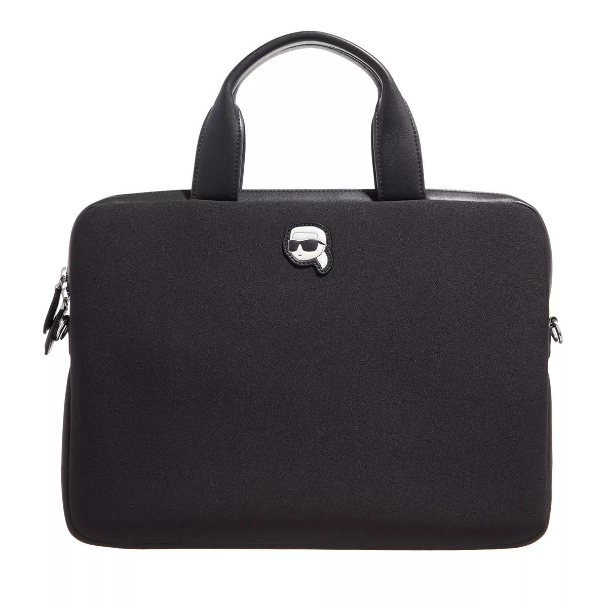 Karl Lagerfeld Ikonik Nylon Laptop Bag Black | Laptoptasche