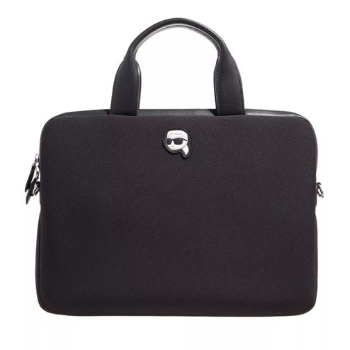 Karl Lagerfeld Ikonik Nylon Laptop Bag Black Sacoche pour ordinateur portable
