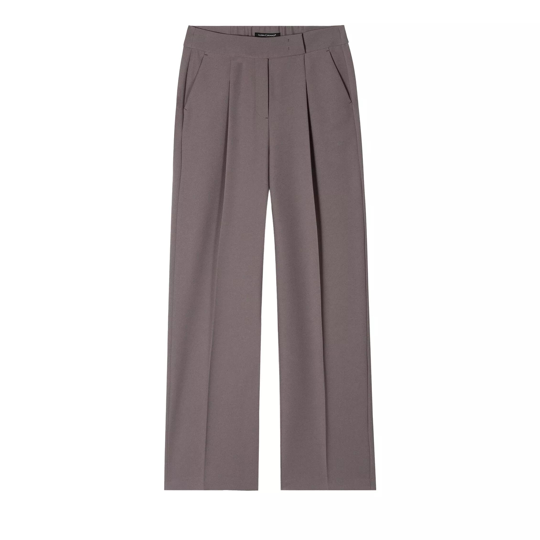 Luisa Cerano - Wideleg-Pants mit Bundfalten - Größe 36 - taupe