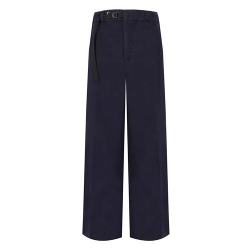 WHITE SAND  Carol Blue Ribbed Trousers Black