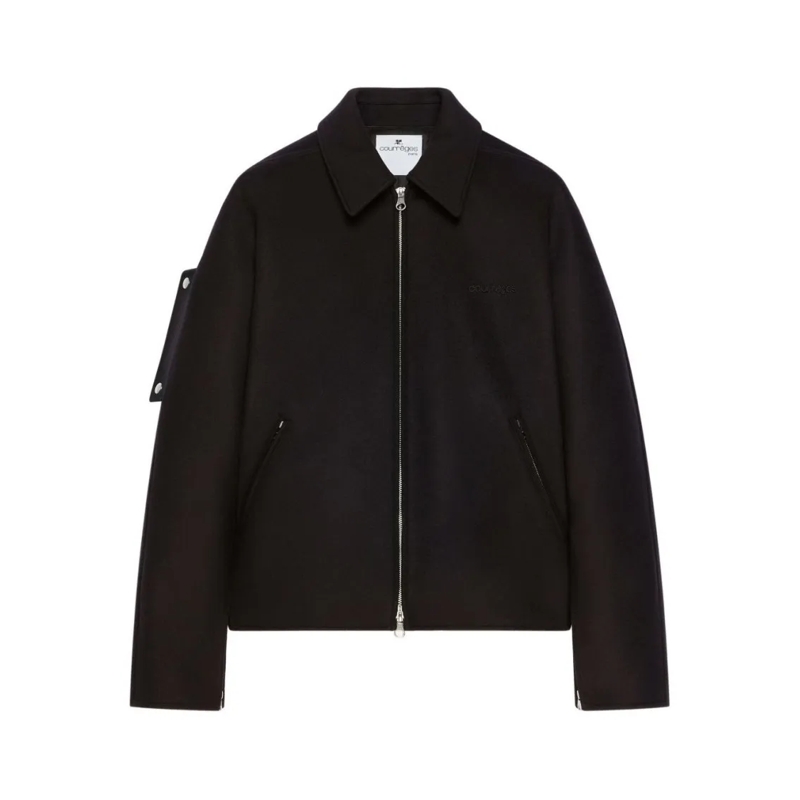 Courrèges  Pointed Collar Black Jacket Black