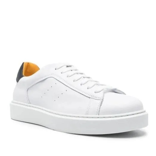 Doucal's Leather Flatform Sneakers White Low-Top Sneaker