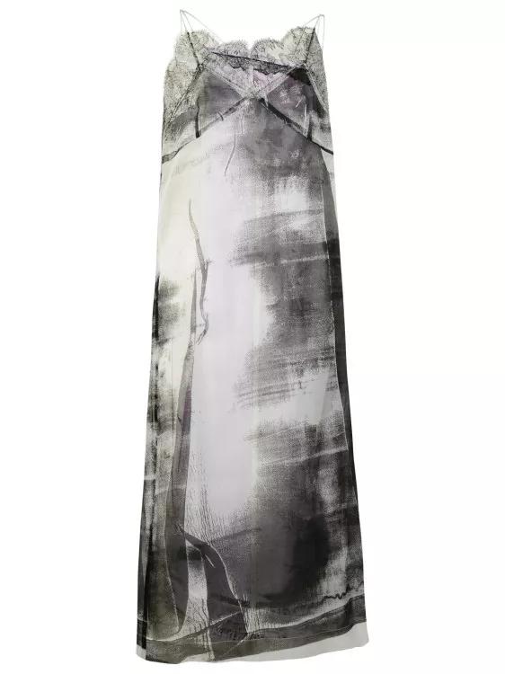 Maison Margiela - Freeze-Frame%27 Dress In Multicolored Silk Blend - Größe 40 - gray