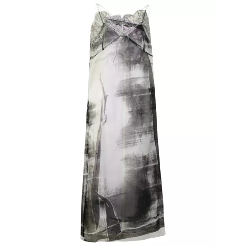 Maison Margiela Freeze-Frame' Dress In Multicolored Silk Blend Grey 