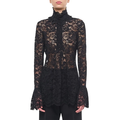 Paco Rabanne Chemisiers Lace Blouse Black