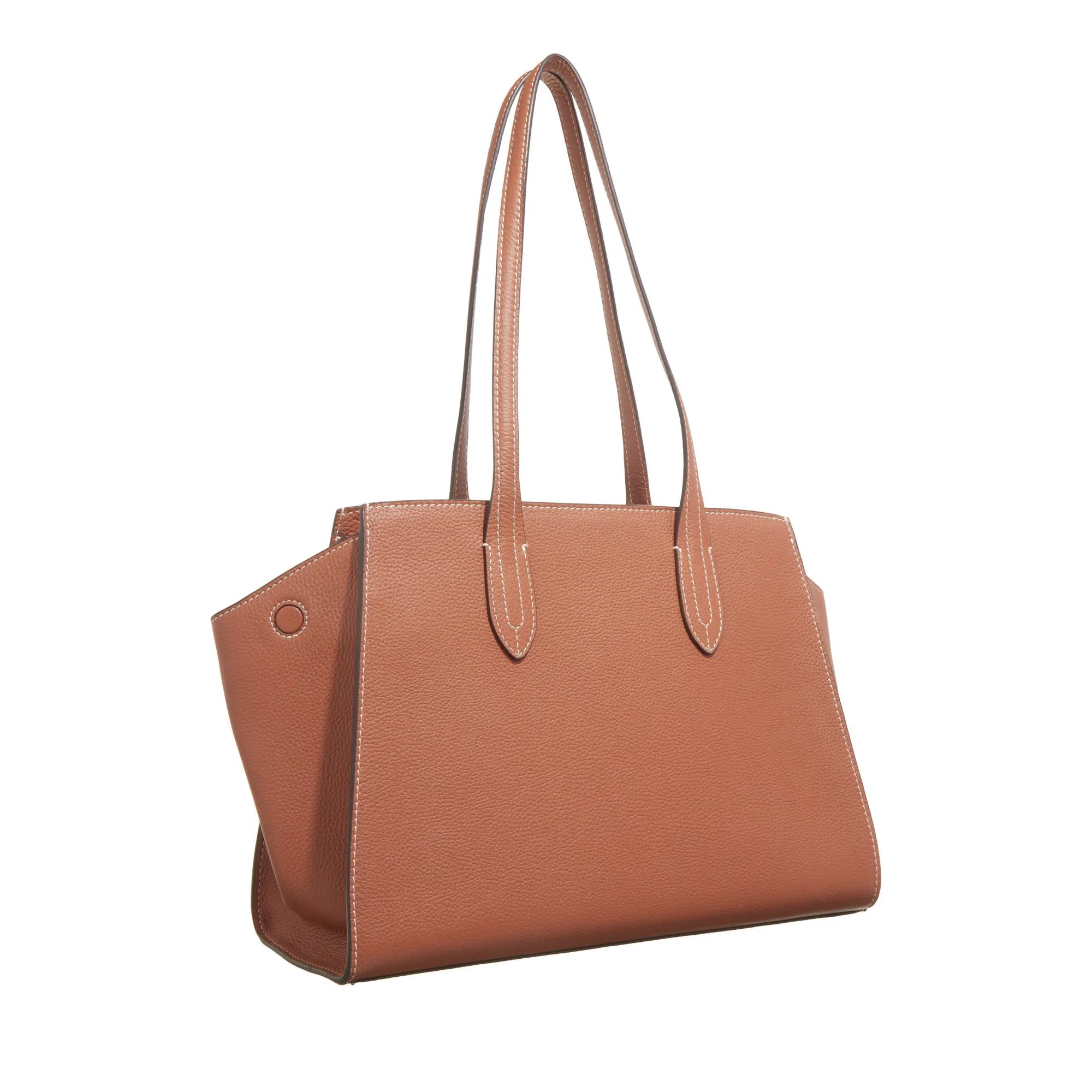 Aigner Elegante Leren Shopper Tas Brown