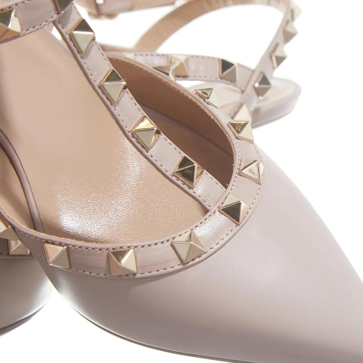Thumbnail - Valentino Garavani Sandaletten mit Absatz - Ankle Strap - Gr. 37 (EU) - in Taupe - für Damen