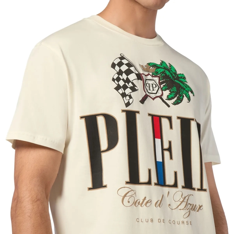 Philipp Plein T-Shirt T-Shirt Rundhalsausschnitt D Azur weiss(Image 5)