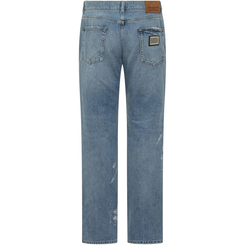 Dolce&Gabbana Jeans mit geradem Bein Jeans Straight Fit Effetto Used blau(Image 2)