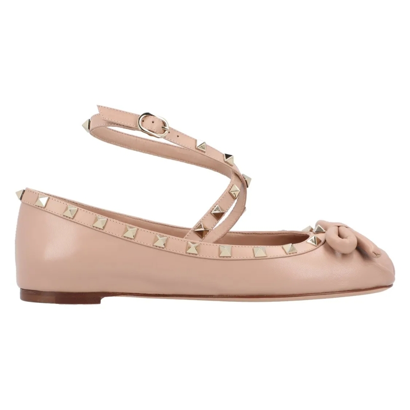 Valentino Garavani Balletschoenen Rockstud Nappa Ballerinas Pink Pink