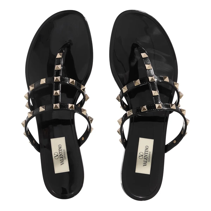 Valentino Garavani Sandalen Rockstud Thong Summer Nero(Image 6)