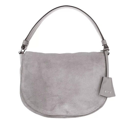 Abro Underground Leather Shoulder Bag Light Grey Saddle Bag
