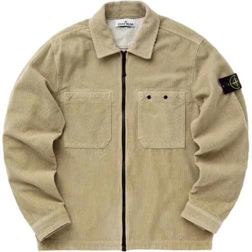 Stone Island Legere Oberteile Overshirt verlours beige beige