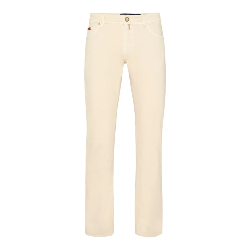 BILLIONAIRE Jeans mit geradem Bein Supergerader Schnitt beige
