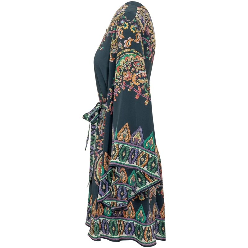 Etro Minikleid Mini Blouson Dress dunkelblau(Image 3)