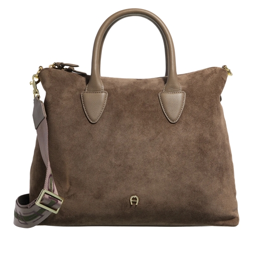 AIGNER Zita Coal Brown Tote