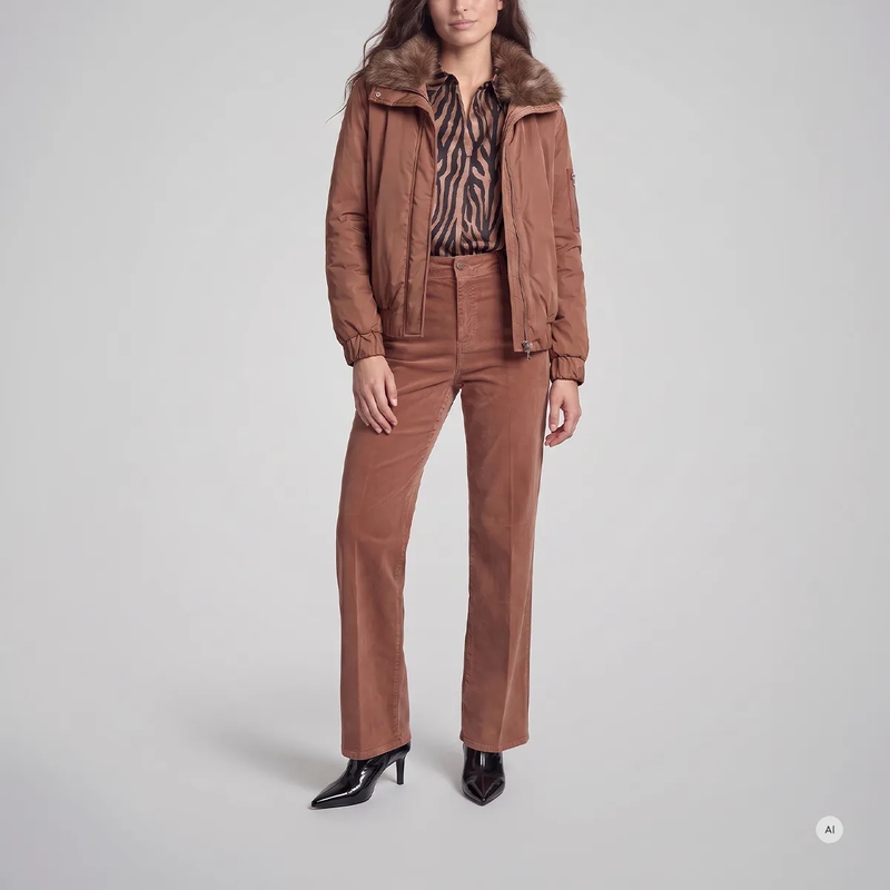 Marc Aurel Bomberjacke Bomberjacke- Leistentaschen- angesetzes Bündche beige(Image 2)
