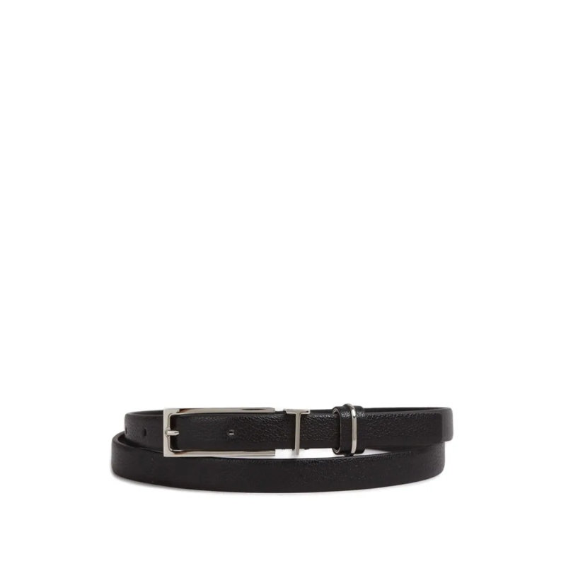 Tom Ford Gürtel Black Grain Leather T-Loop Belt Black