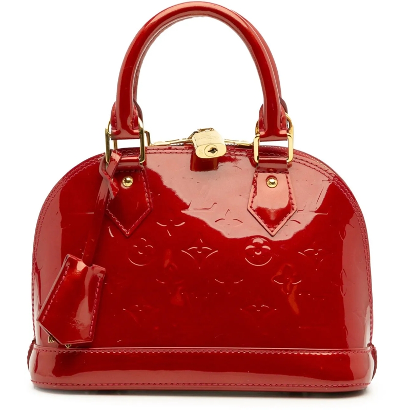 Louis Vuitton Sac à bandoulière Monogram Vernis Alma BB rot