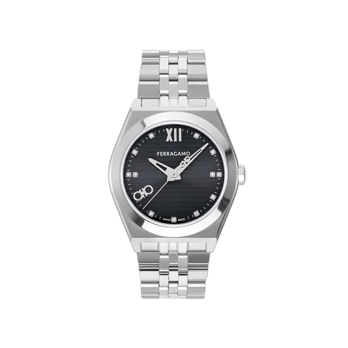 Salvatore Ferragamo Quarz-Uhr Analoge Quarzuhr Ki-Vega silber