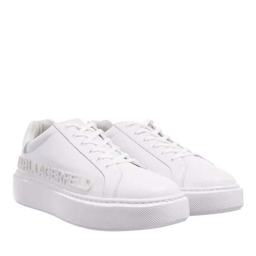 Karl Lagerfeld MAXI KUP Karl Inkekt Logo Lo White Leather Mono Low-Top Sneaker