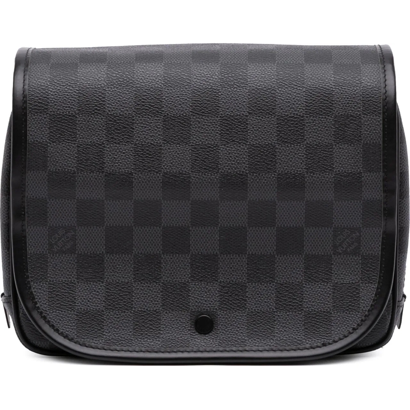 Louis Vuitton Necessaire Damier Graphite Hanging Toiletry Kit Pouch schwarz