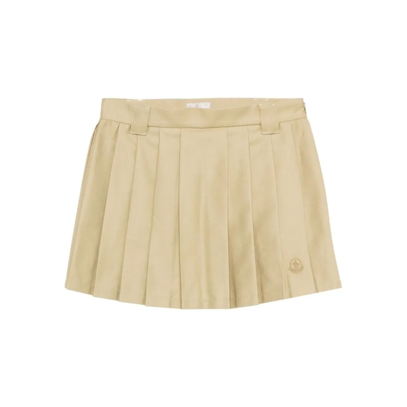 Moncler Minirock Pleated Mini Skirt With Structured Waistband Neutrals