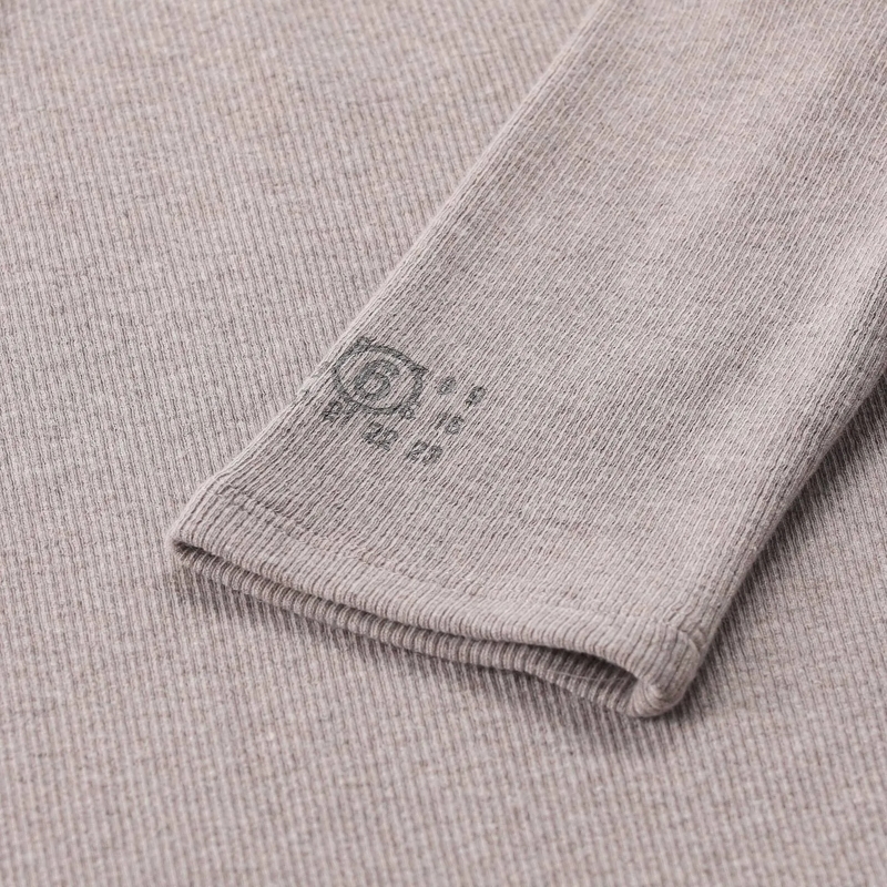 MM6 Maison Margiela 3/4-Arm-Shirt T-Shirt aus Baumwolle & Schurwolle schwarz(Image 3)