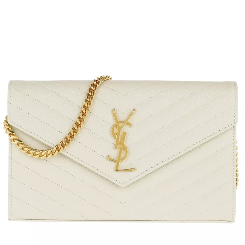 Saint Laurent Monogramme Chain Wallet White Crossbody Bag
