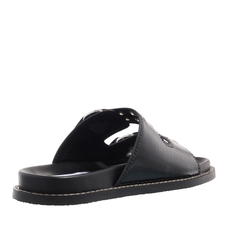 Steve Madden Slides Agent Black Crinkle Patent(Image 7)