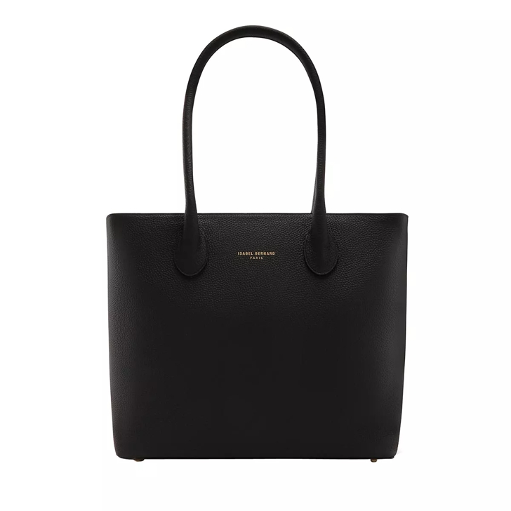 Black leather shopper tote deals