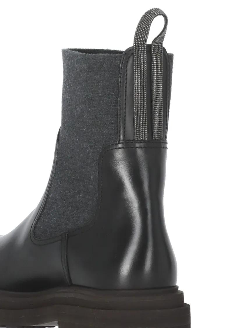 Thumbnail - Brunello Cucinelli Stiefel - Precious Loop Chelsea Boots - Gr. 36 (EU) - in Schwarz - für Damen