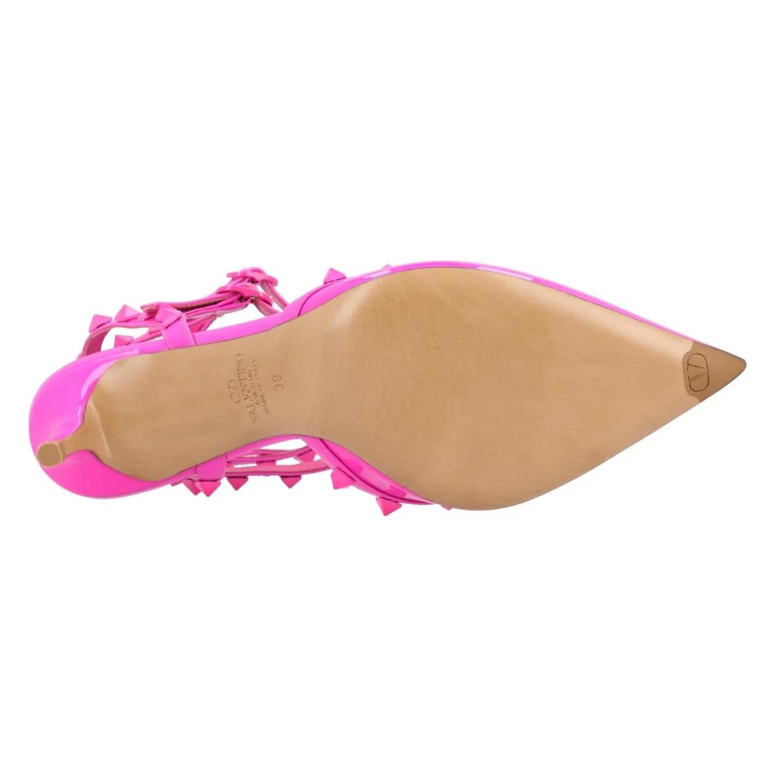 Thumbnail - Valentino Garavani Hohe Schuhe - Calfskin Open Pumps Pink - Gr. 36,5 (EU) - in Rosa - für Damen