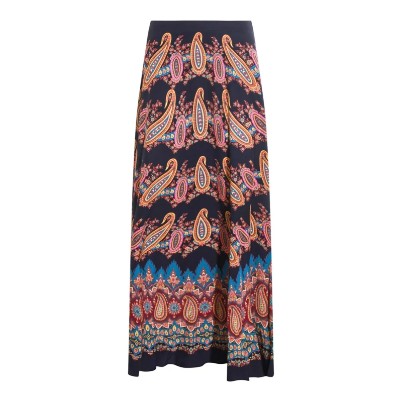 Etro Midirok Multicolor Silk Skirt Multicolor