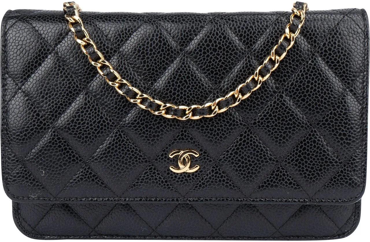 Chanel Crossbody Bags - Chanel Quilted Caviar Leather Wallet On Chain Cros - Gr. unisize - in Schwarz - für Damen