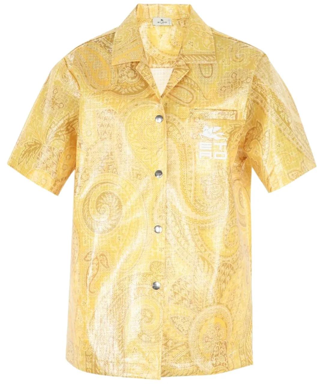 Thumbnail - Etro - Etro Nylon Printed Shirt - Größe 40 - gelb