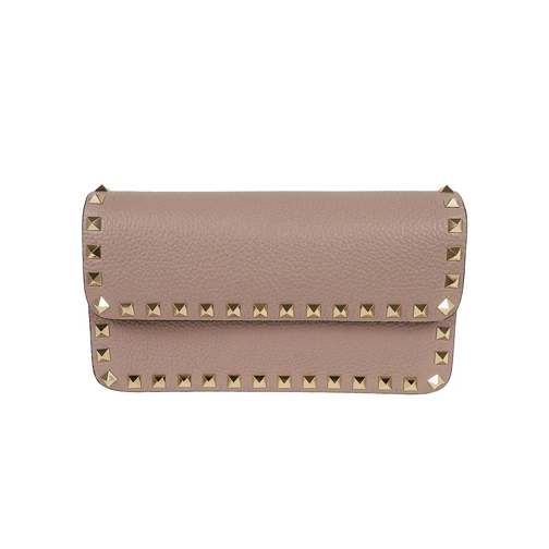 Valentino Geldbörse Wallet With Strap Rockstud Platinum Studs Neutrals