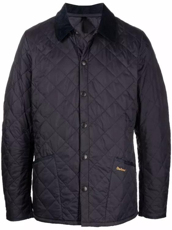 Barbour - Navy Blue Cotton Classic Collar Jacket - Größe L - blue