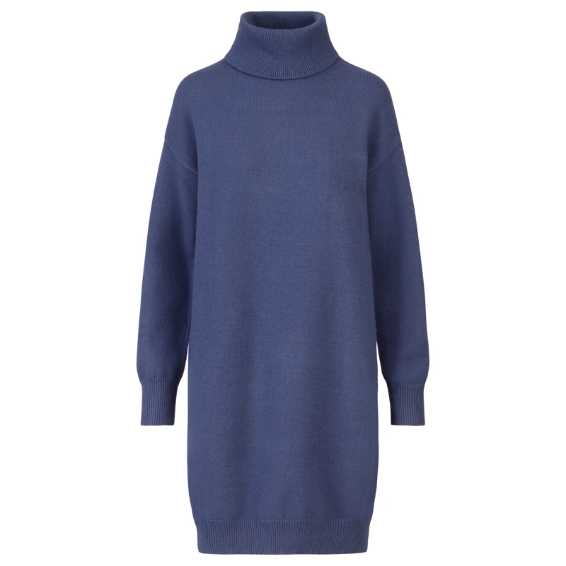 Apart Strickkleid Overside Strickkleid blau